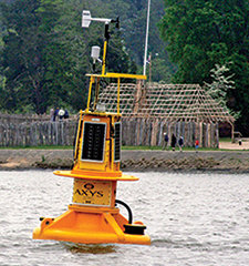 Buoy located off Jamestown, Virginia. Photograph, NOAA Chesapeake Bay Office